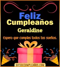 GIF Mensaje de cumpleaños Geraldine